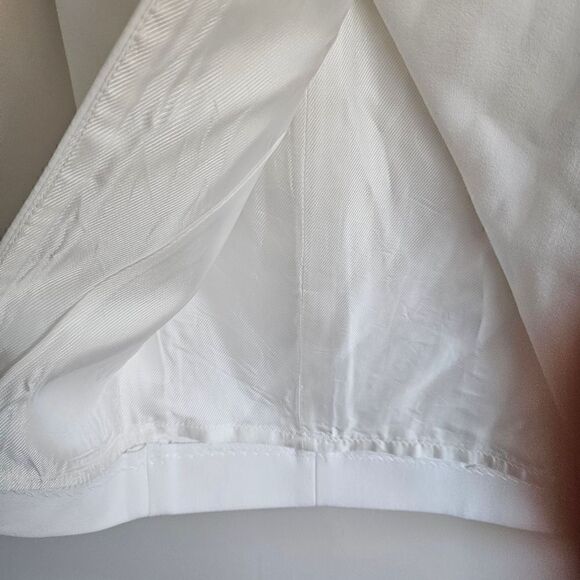 Zara White Pencil Skirt XS Gold Button - Picture 3 of 4